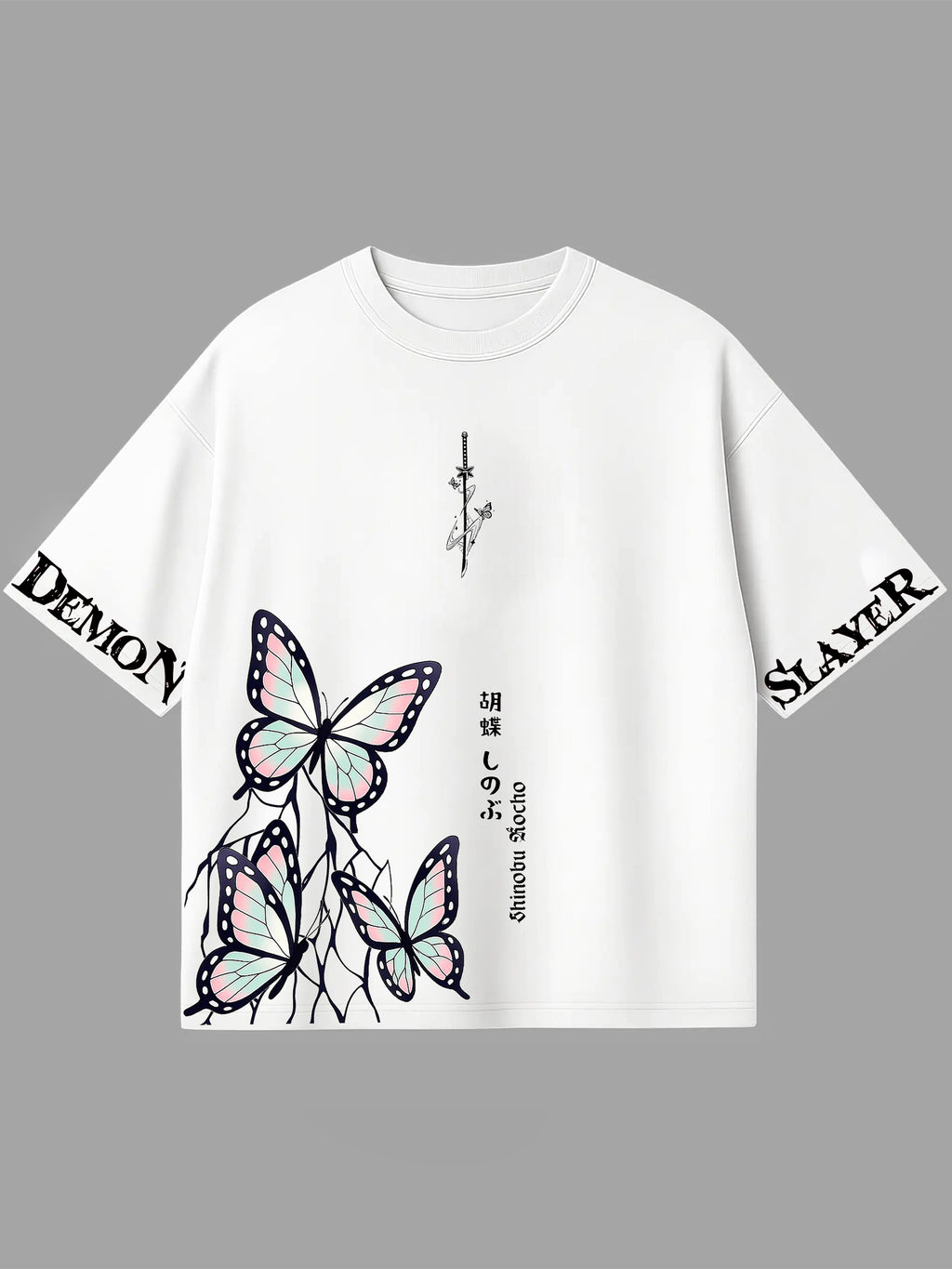 Flowers Shinobu Kocho - Demon Slayer - Blanc - T-shirt