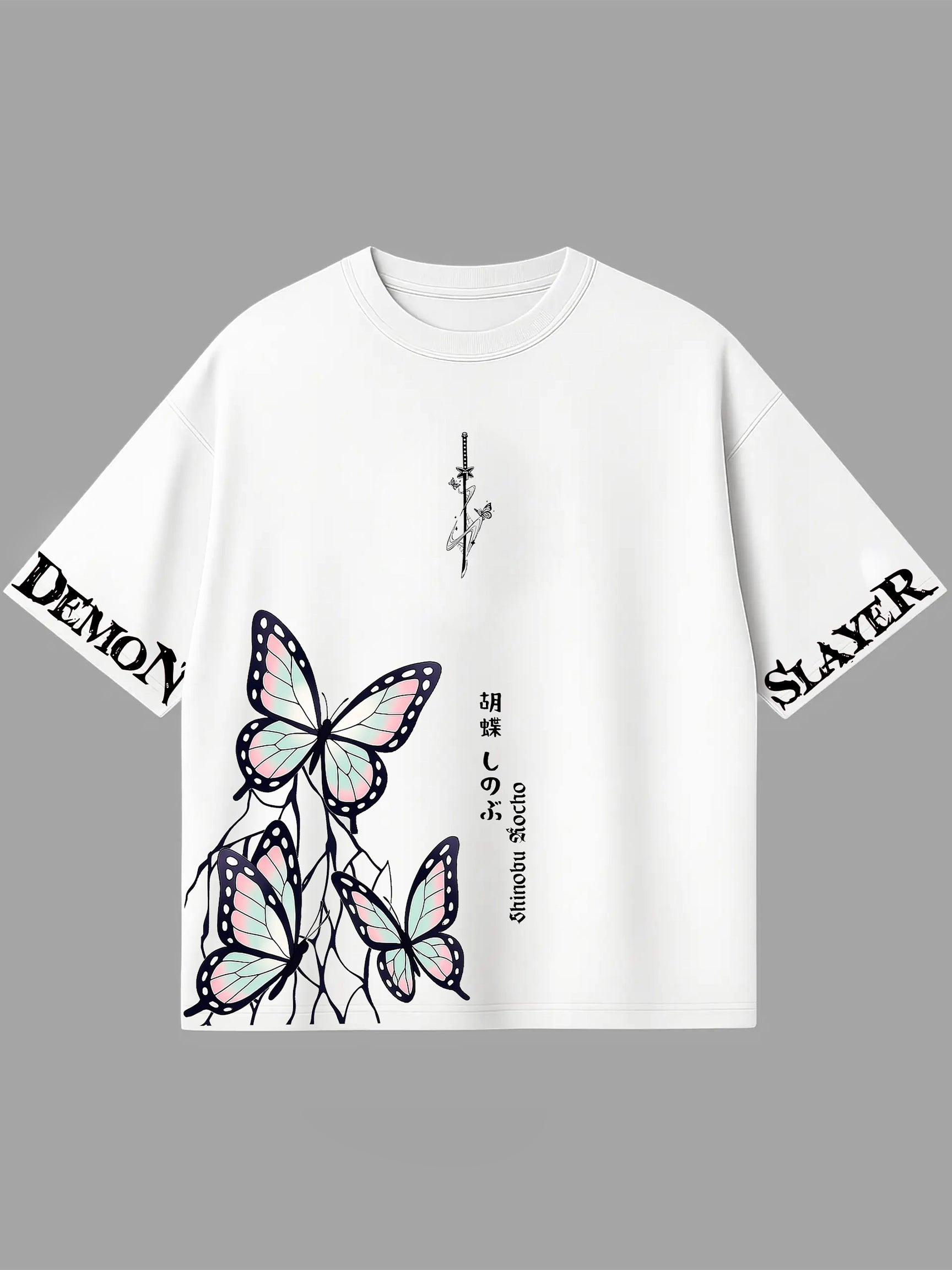 Flowers Shinobu Kocho - Demon Slayer - Blanc - T-shirt