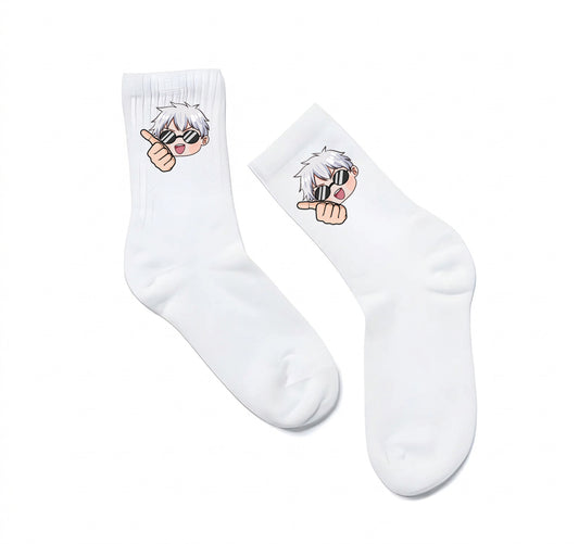 Chaussettes Gojo Satoru Jujutsu Kaisen – Style Anime Japonais | Confort & Design Unique
