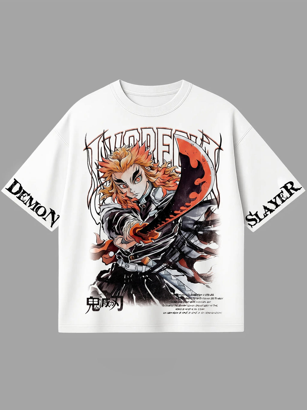 Kyojuro Rengoku - Demon Slayer - Blanc - T-shirt