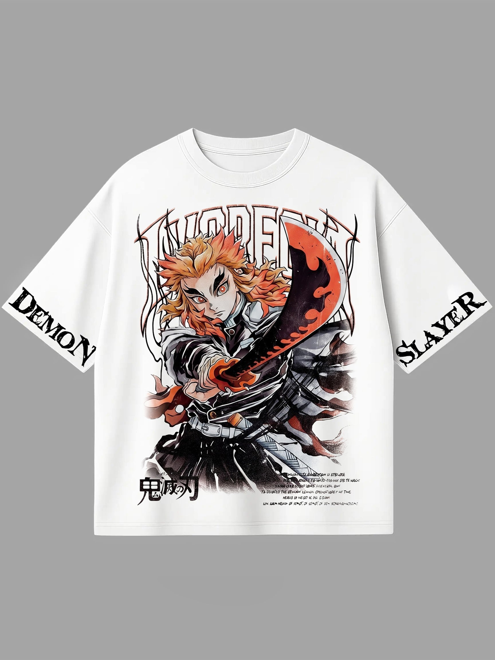 Kyojuro Rengoku - Demon Slayer - Blanc - T-shirt